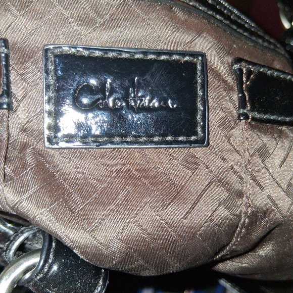 Cole Haan Black Woven Patent Shoulder Tote - Picture 10 of 16